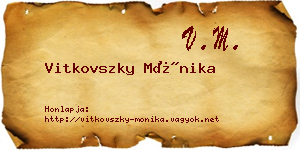 Vitkovszky Mónika névjegykártya