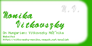 monika vitkovszky business card